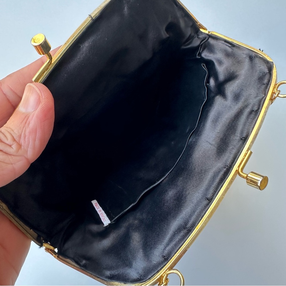 VTG 1980s Black Beaded Evening Bag - Picture 5 of 9